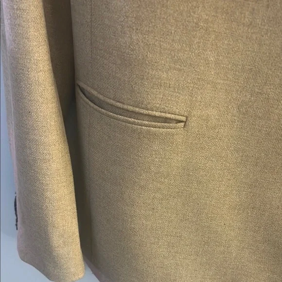 BANNA REPUBLIC - Elegant Tan Faux Fur Trimmed Women's Jacket size 12 - Picture 5 of 9